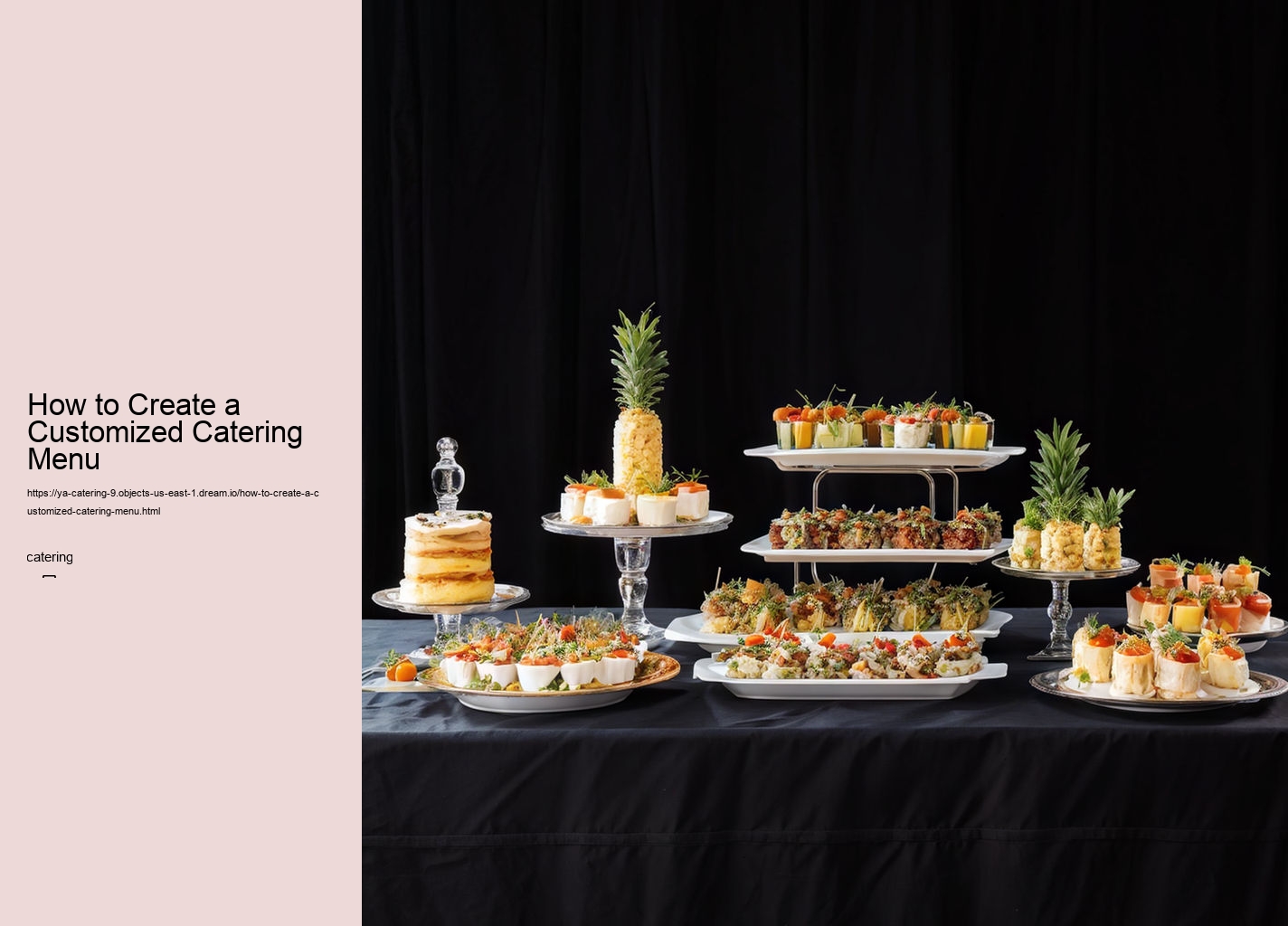 How to Create a Customized Catering Menu